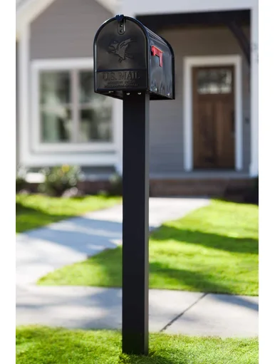 Our custom metal mailbox post features multiple mounting methods to meet your different needs